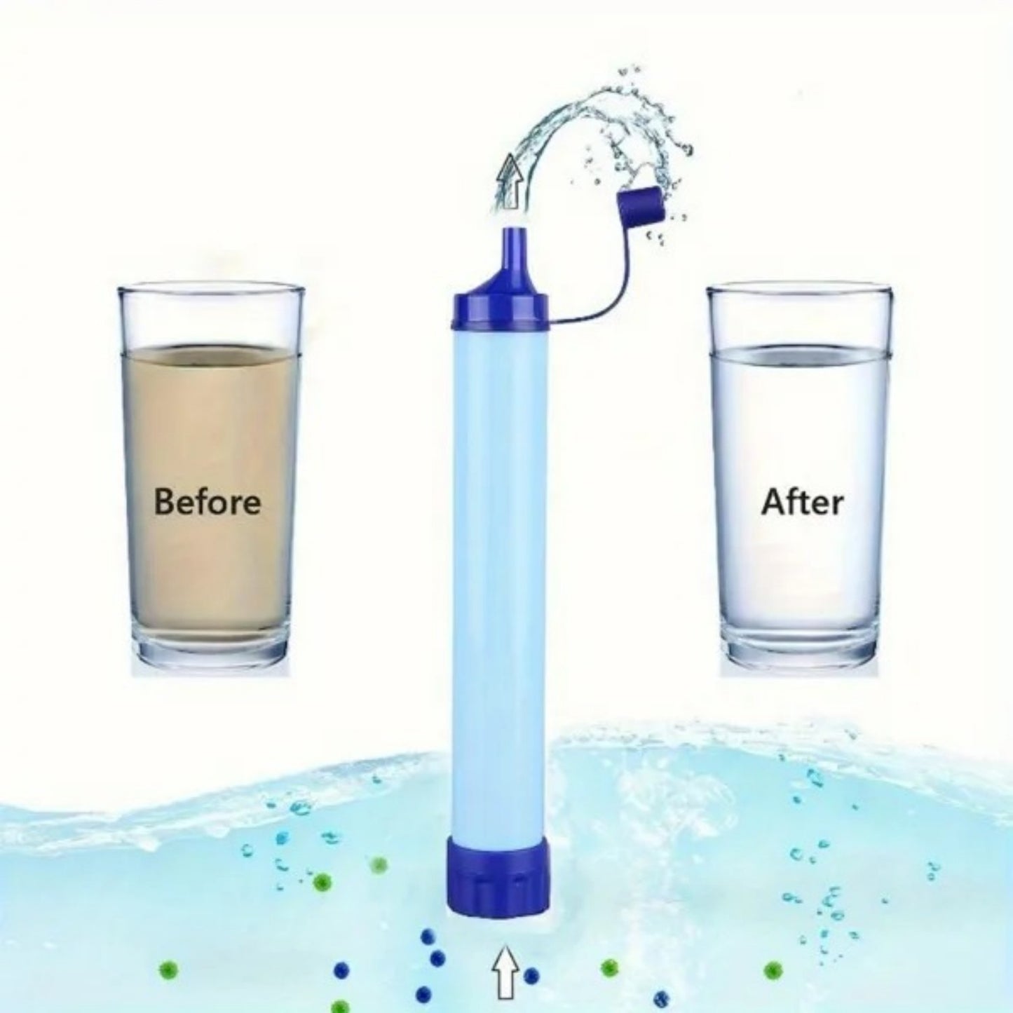 Portable Personal Water Filter for Hiking, Camping & Travel