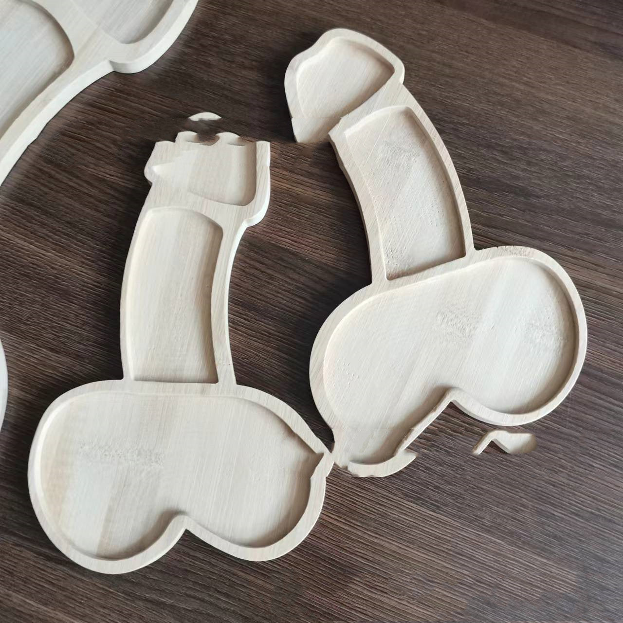 Wooden Fruit Plate - Modern Decorative Serving Dish for Kitchen & Garden