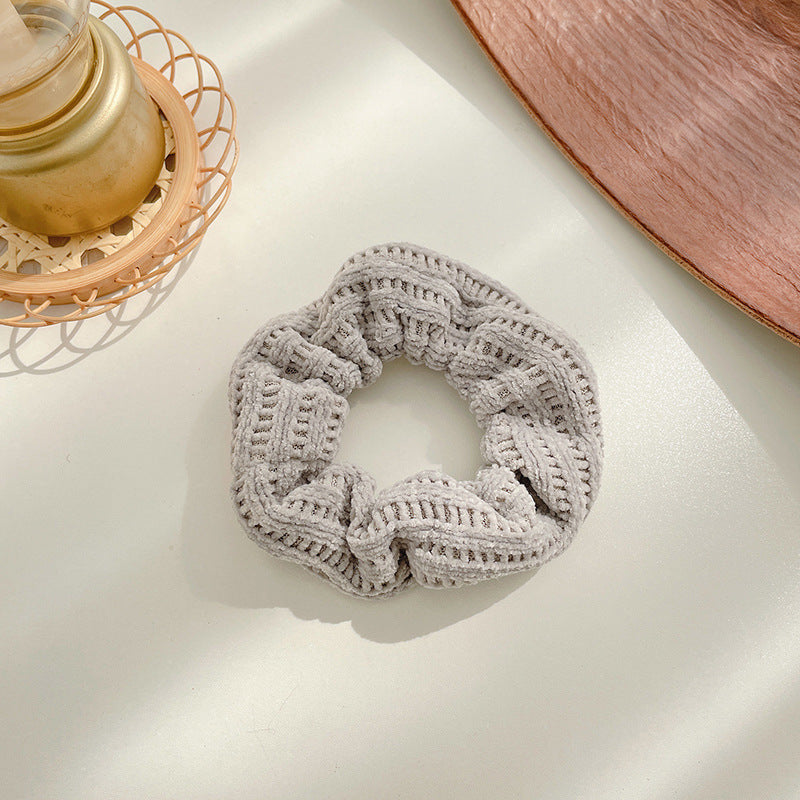 Winter Plush Pork Intestine Hair Ring - Colorful Hair Accessory for Women