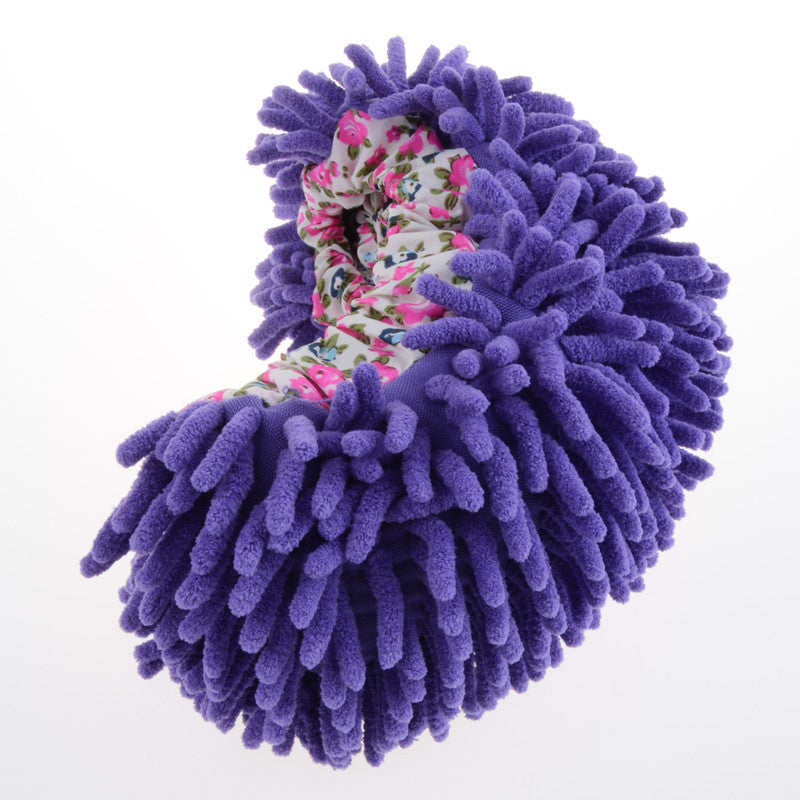Removable Washable Chenille Slipper Covers - Unisex Floor Protection Socks