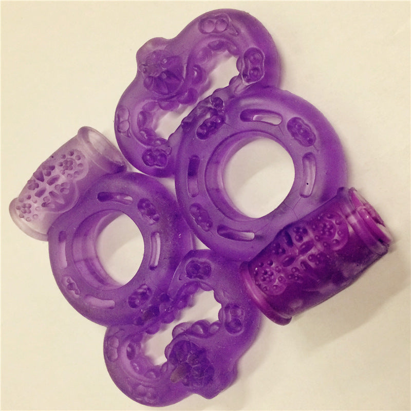 Men's Toy Double-Mouth Soft Glue Crystal Lock - Purple