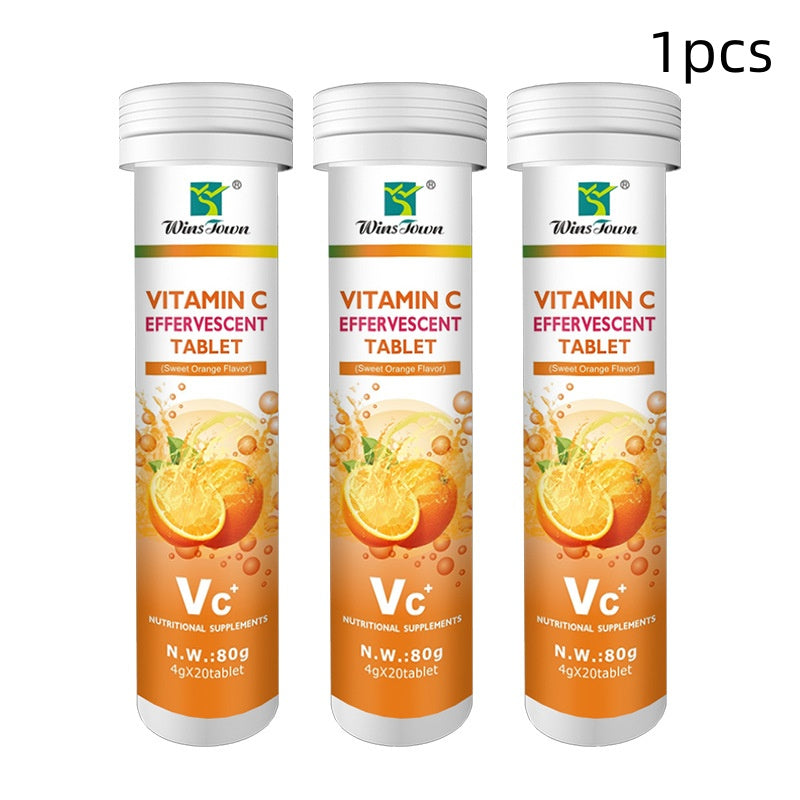 Effervescent Vitamin C Supplement Tablets - Orange Flavor