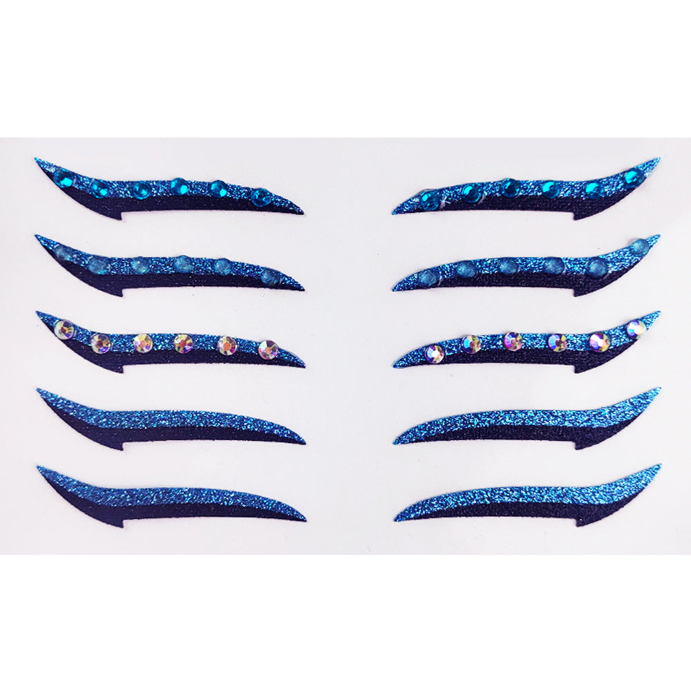 Self-Adhesive Eye Shadow Stickers for Stage Makeup and Parties