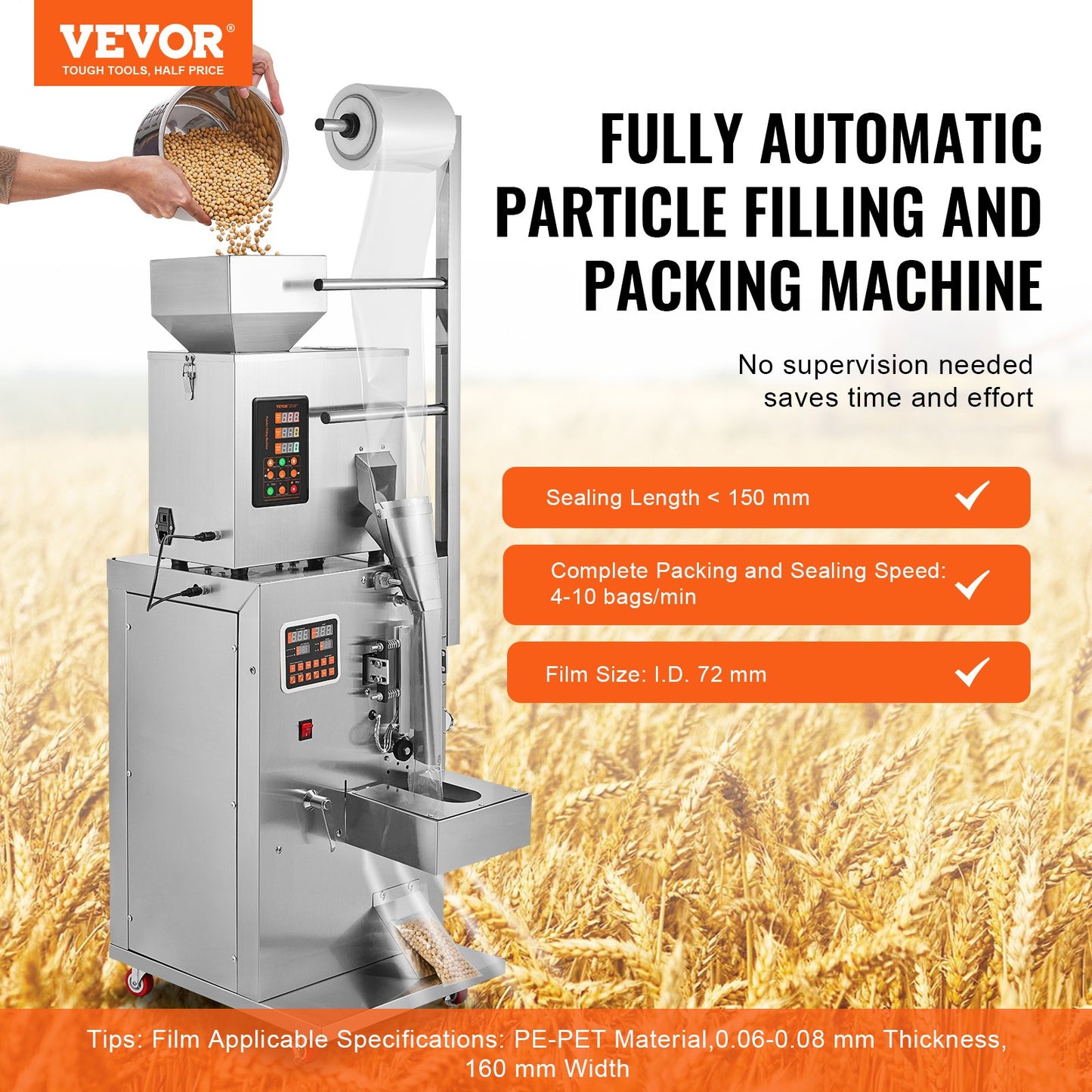 Automatic Powder Filling Machine for Grains Seeds Flour - Multi-Function Packaging Device