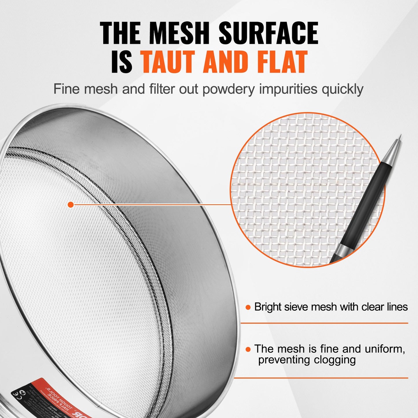 Stainless Steel Flour Sieve Fine Mesh Sifter for Baking and Cooking