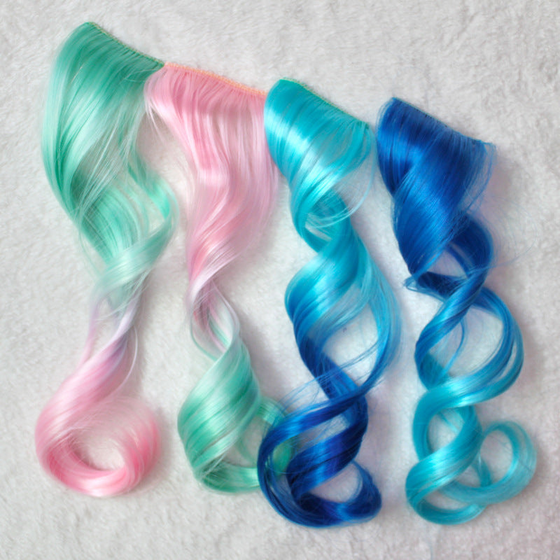 Children's Gradient Curly Hair Accessories Bow Clip Set - Multiple Styles