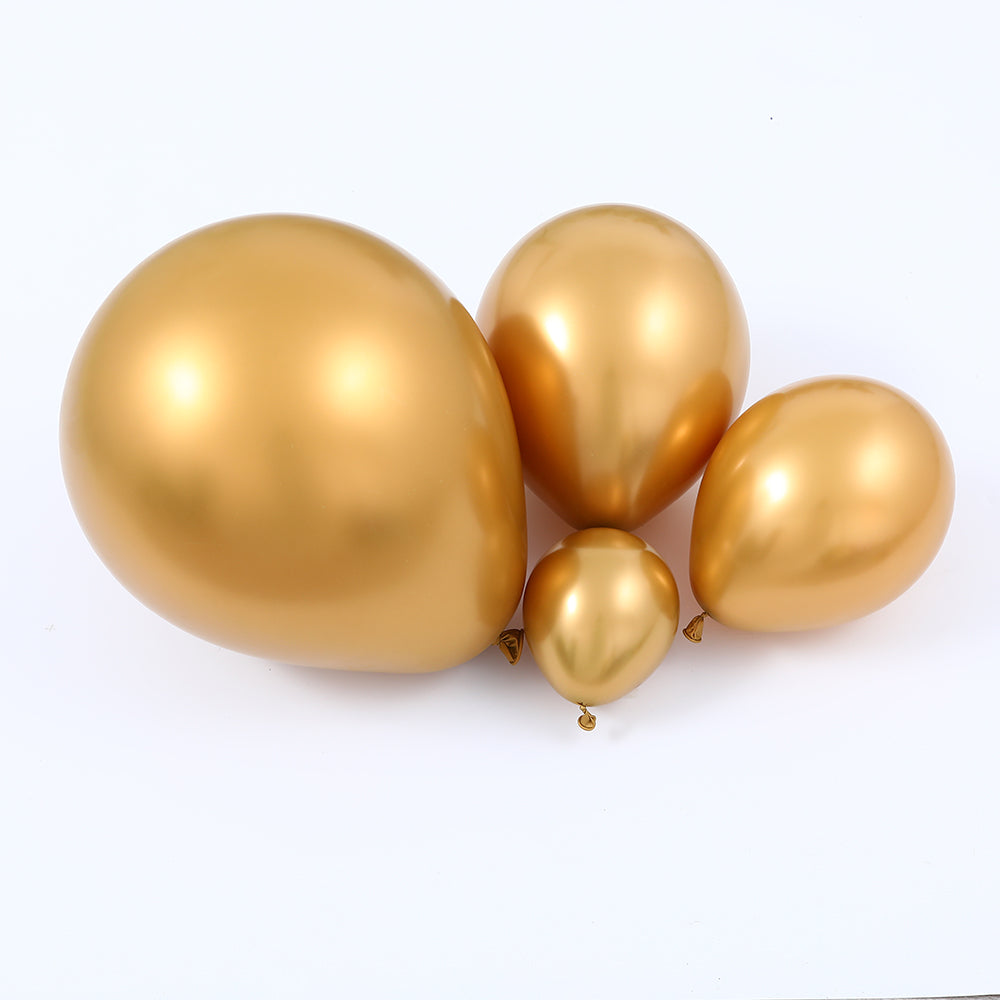 White Gold Latex Balloon Set for Wedding and Party Decorations