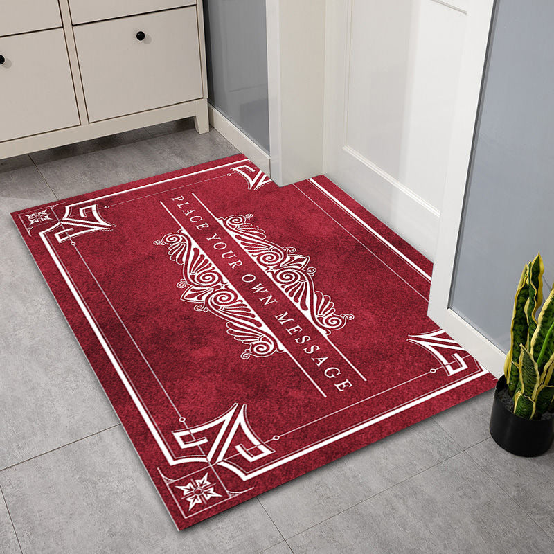 Crystal Velvet Doormat Entry Rug Modern Minimalist Household Floor Mat