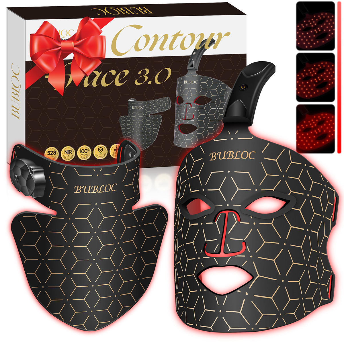 Wireless Charging Silicone Beauty Mask with Infrared Light Therapy for Home Use