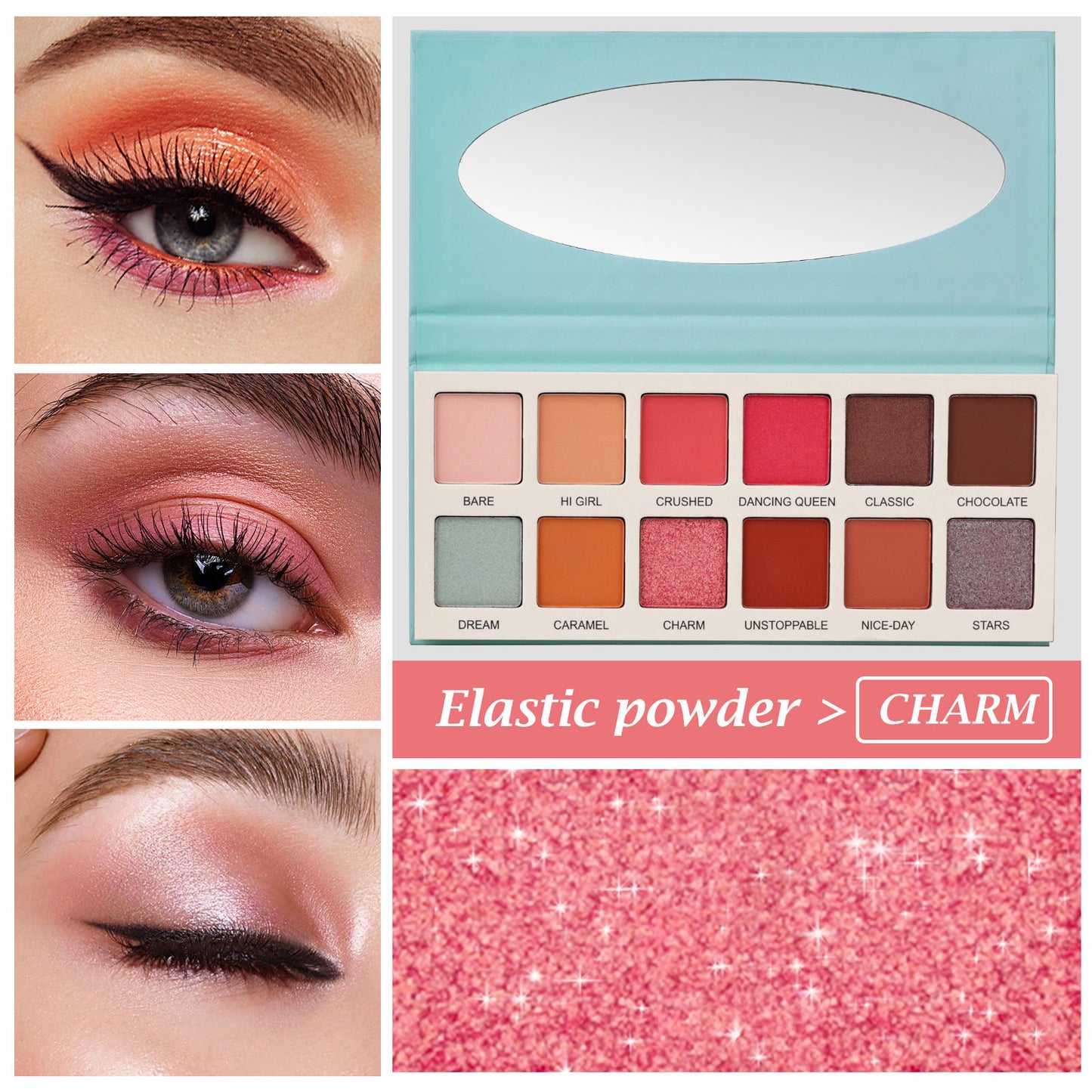 12-Color Eyeshadow Palette - High Pigment Shimmer & Matte Makeup Set