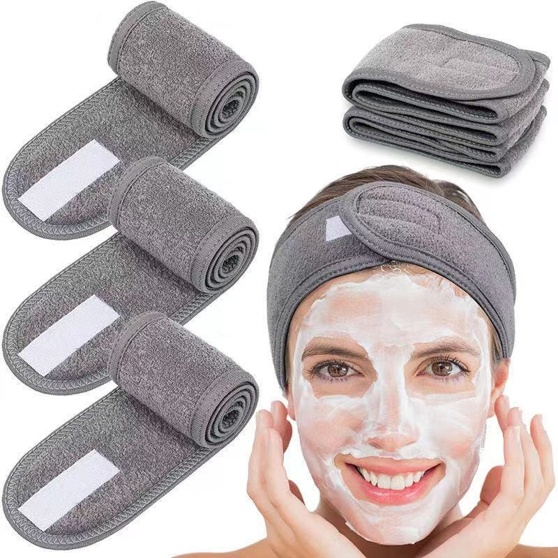 Velcro Sports Face Wash Headband Double Layer Makeup Headband