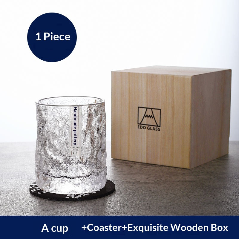 Hammered Surface Liquor Glass Whiskey Glacier Glass - Minimalist Japanese Style