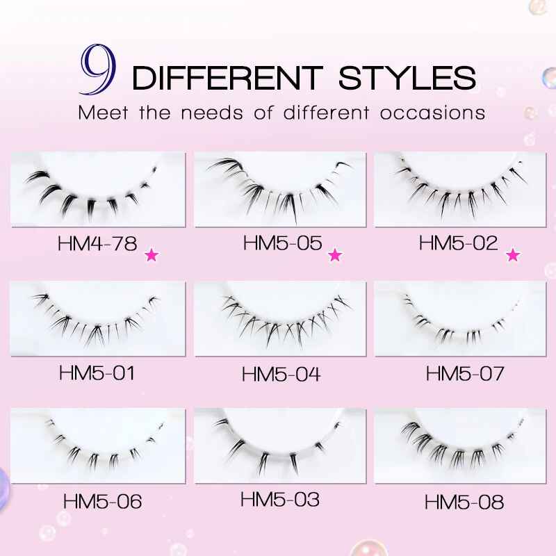 10 Pairs Stylish False Eyelashes - Manga Lowe Eye Makeup Lashes
