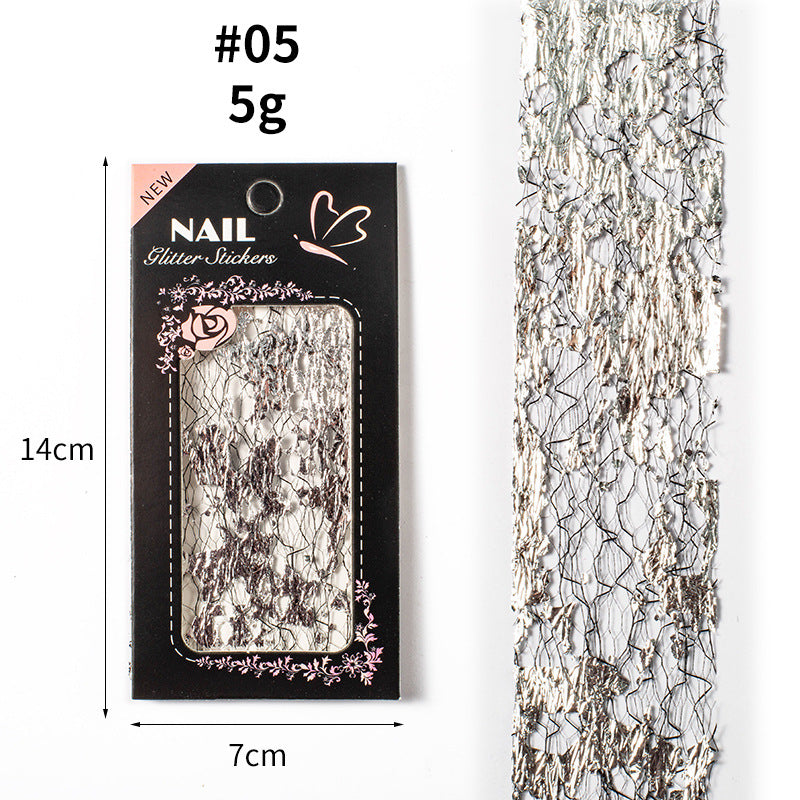 Starry Sky Paper Nail Art Fragments - 10 Colors for Creative Nail Designs