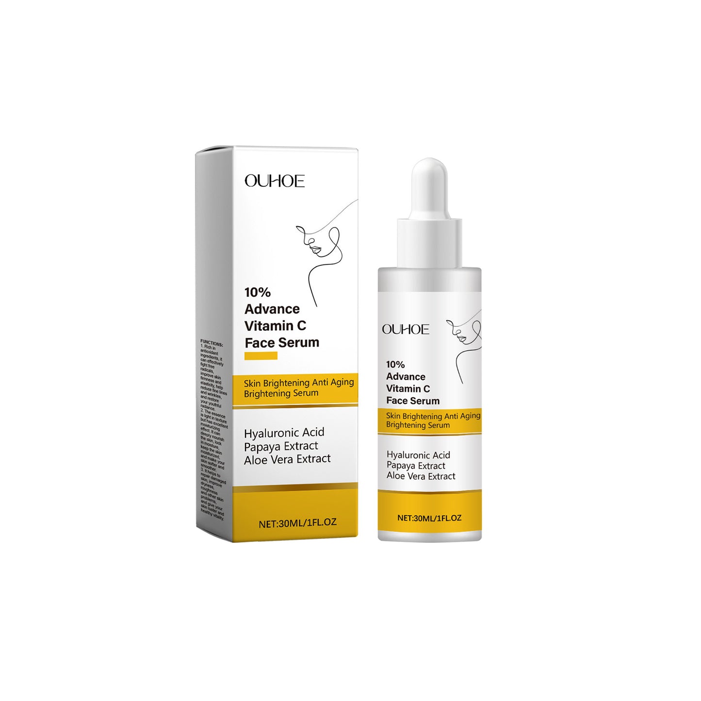 Vitamin C Facial Serum - Hydrating & Brightening Skin Care Essence (30ml)