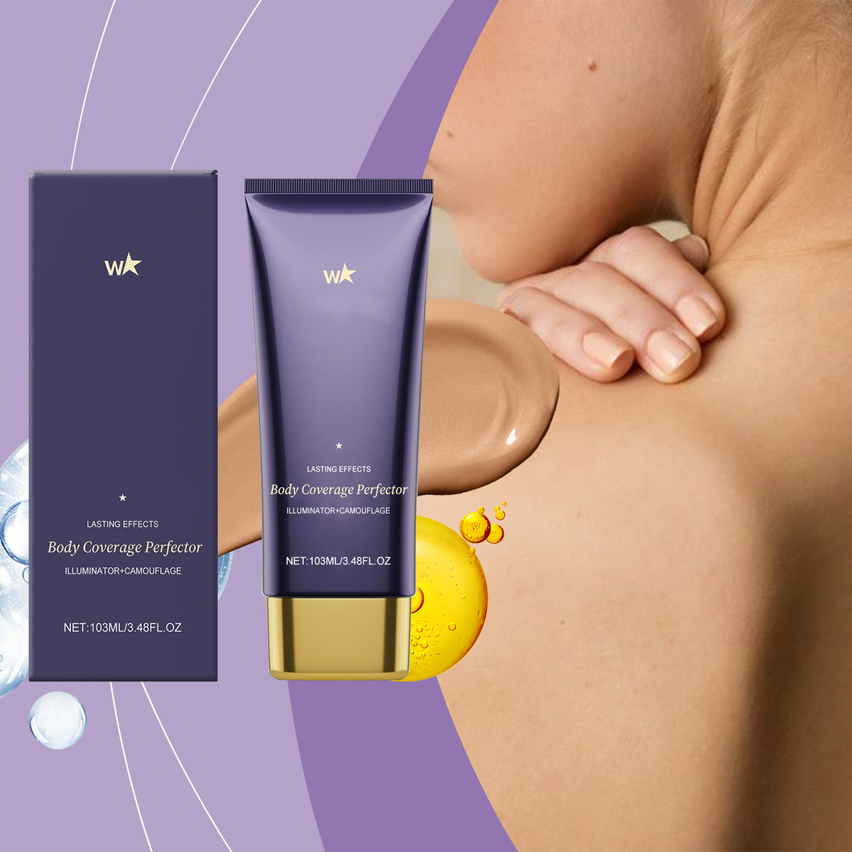 Body Concealer Repair Cream - Long-Lasting Moisturizer & Blemish Cover 103ml