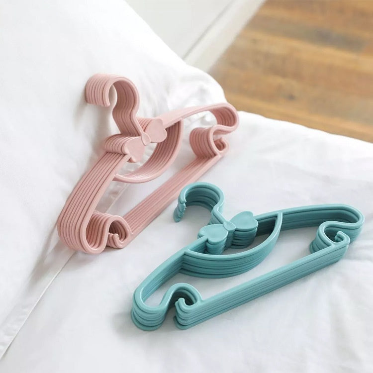 Children's Multi-Function Plastic Hanger Set for Kids' Closet Organization