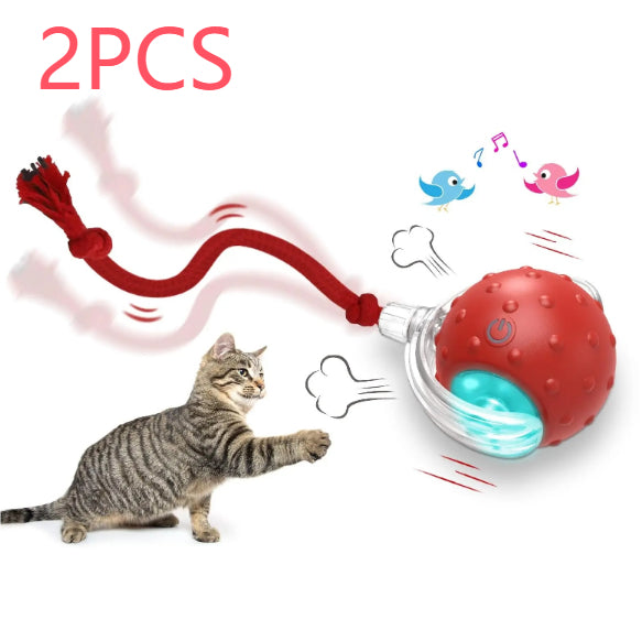 Interactive Cat Toy Ball with Multiple Modes and Realistic Sounds - Fun Pet Chase Toy