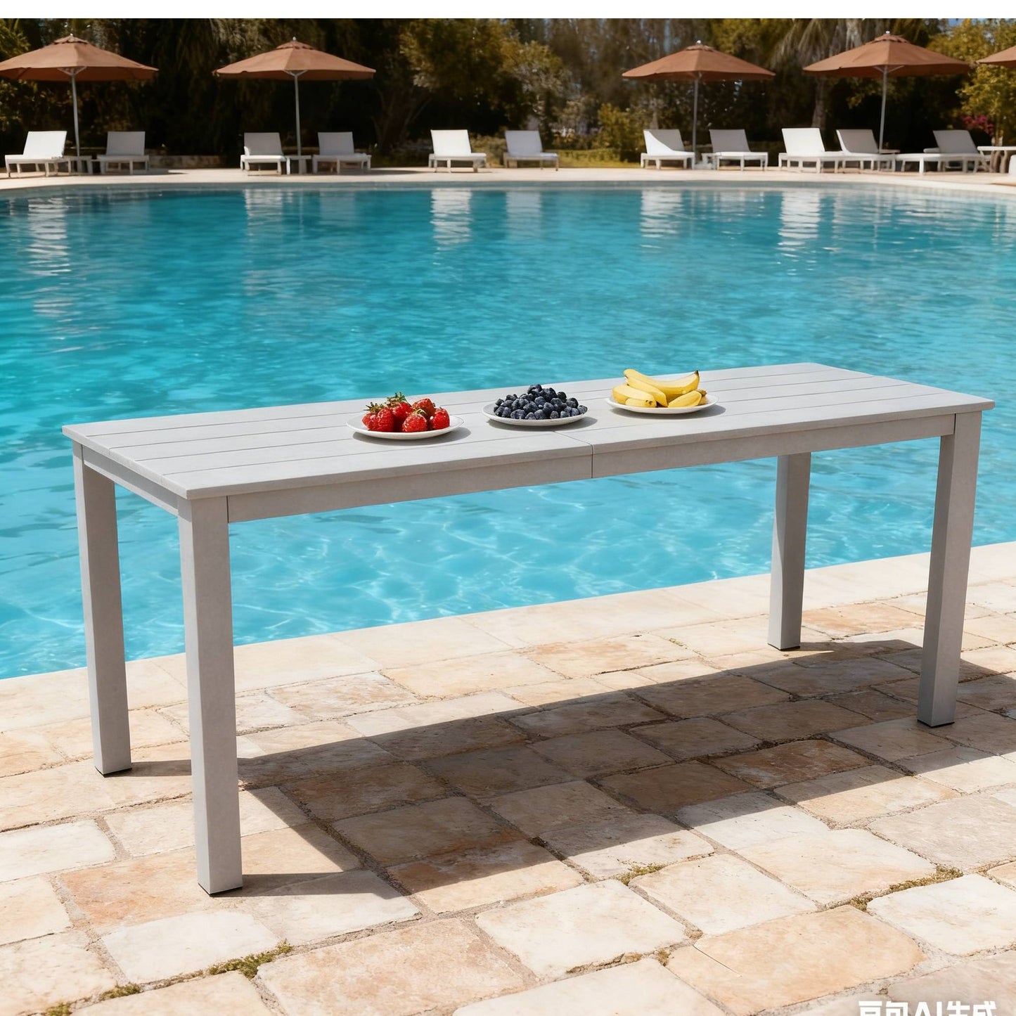 68.9-Inch Simple High-Quality Dining Table For Outdoor Picnics &