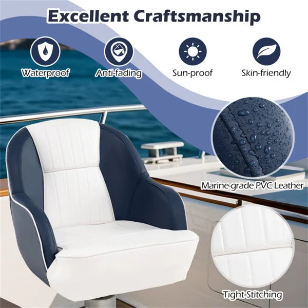 Universal Boat Seat with Mounting Screws and Washers - 5"x5"/5"x12"