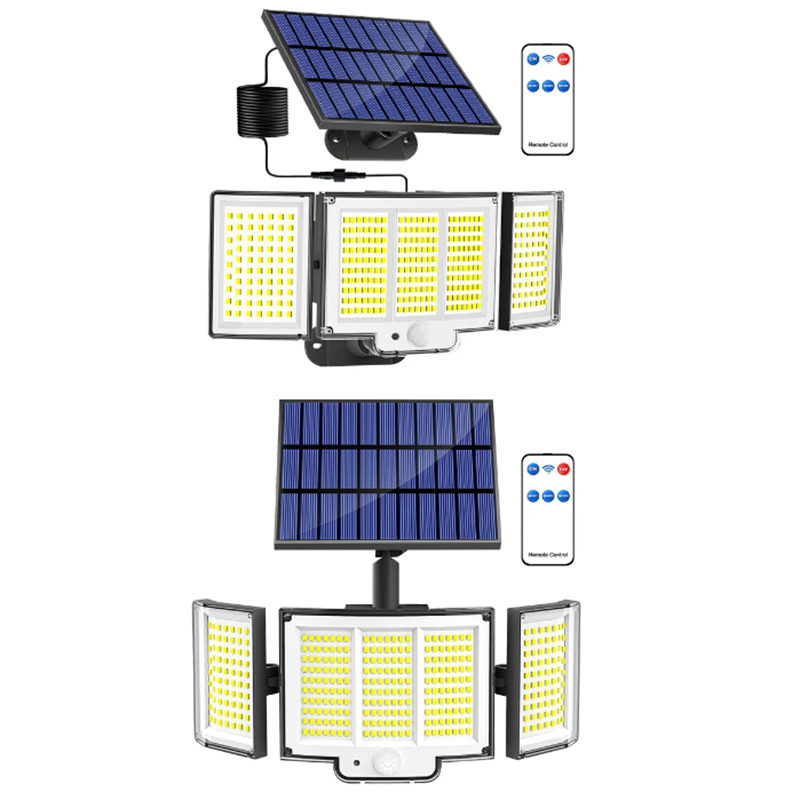 Outdoor Solar Motion Lights 348 LED Waterproof Security Floodlights with Remote
