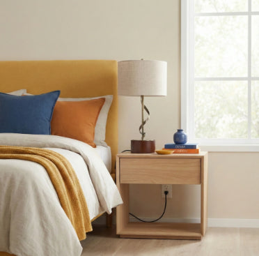 Bedside Bedroom Nightstand Desk Lamp Study Lamps Solid Wood Creative