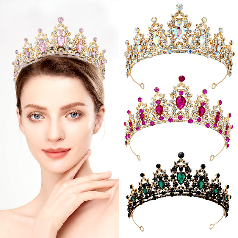 Rhinestone Crown Headband Wedding Hair Accessory