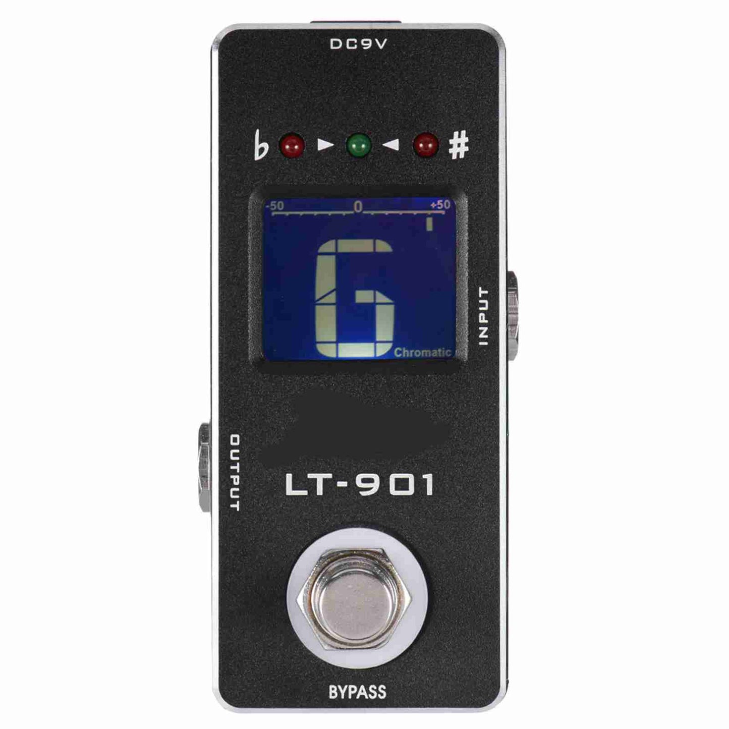 Mini Chromatic Guitar Tuner Pedal with True Bypass & LCD Display