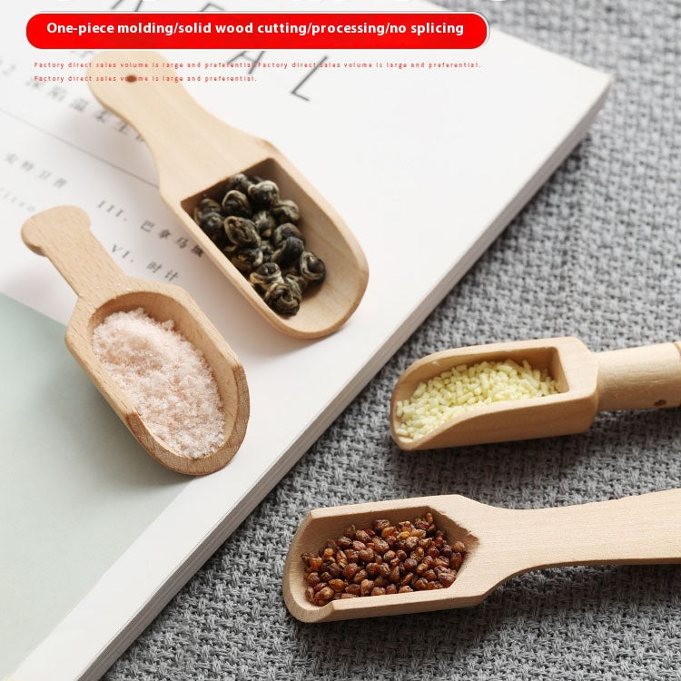 Unpainted Solid Wood Tea Spoon Set - Multiple Styles, Kitchen Utensils
