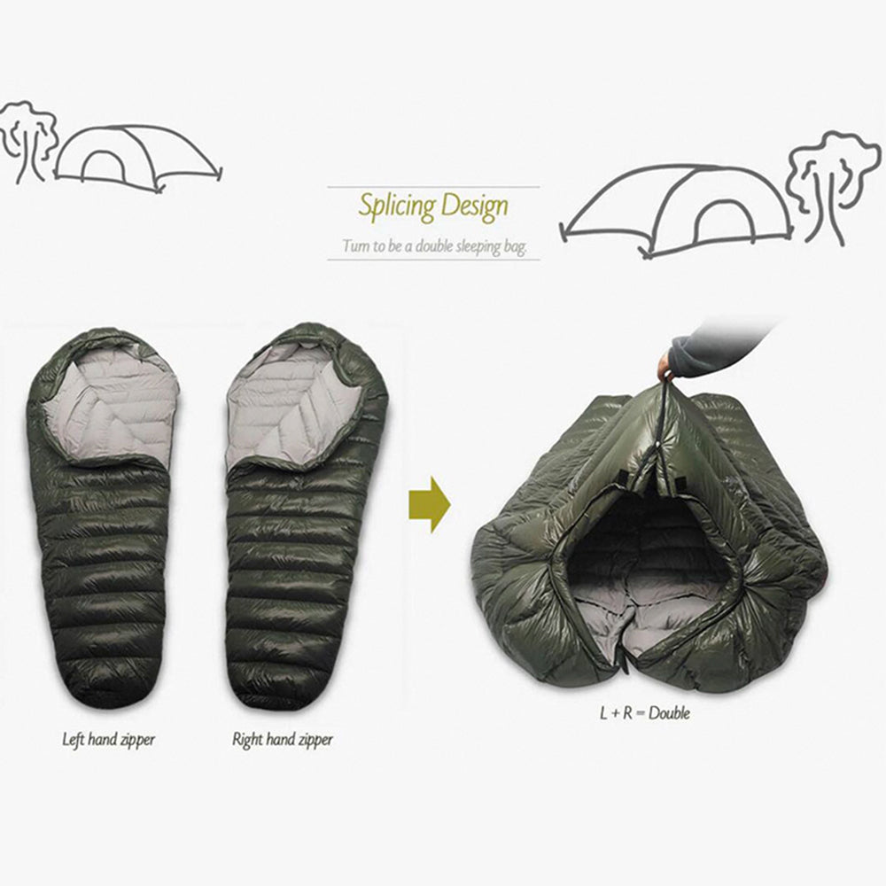 Cold Weather Down Sleeping Bag for Winter Camping - AM1000