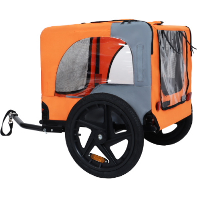 Heavy Duty Collapsible Pet Bike Trailer with All-Terrain Wheels & Universal Hitch