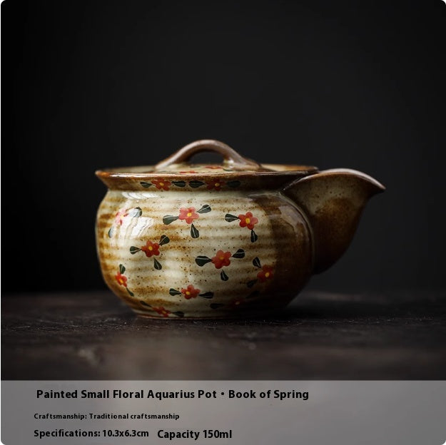 Small Floral Hand-Painted Ceramic Cup Set - Chinese Teaware, 50ml