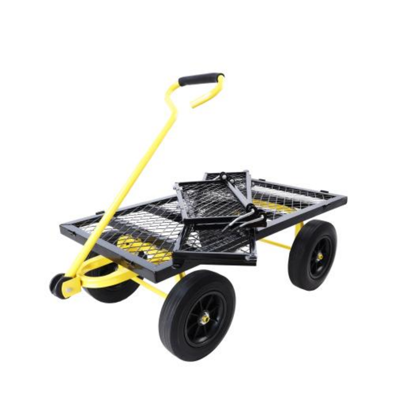 Garden Trolley Cart with Solid Wheels Multi-Functional Tool Cart for Yard and Farm Use