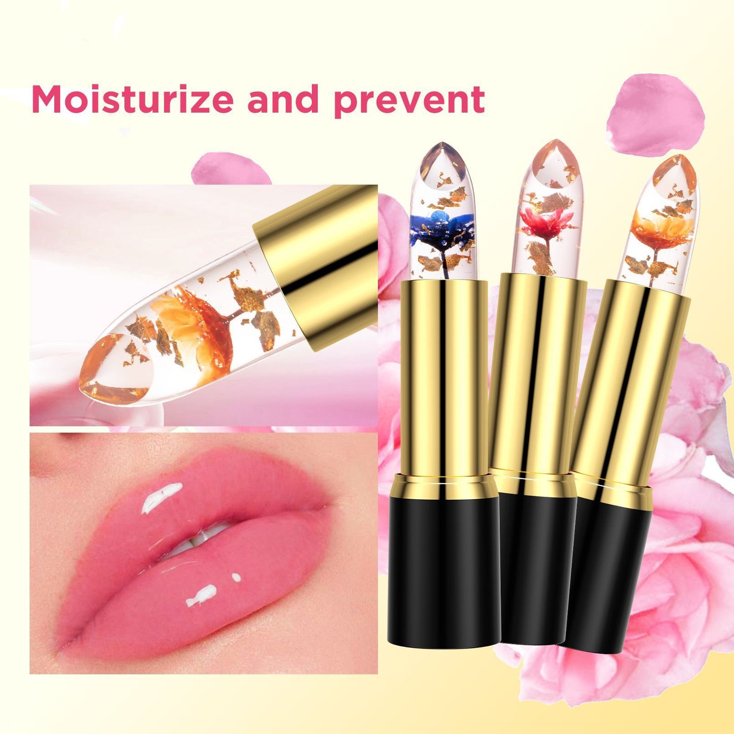 Jelly Flowers Nourishing Moisturizing Lipstick - 3.2g, Multiple Colors