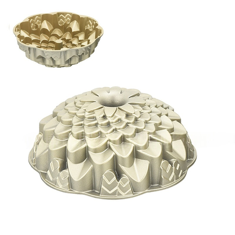 Cast Aluminum Hollow Cake Mold for Baking - Multi-Color Variants