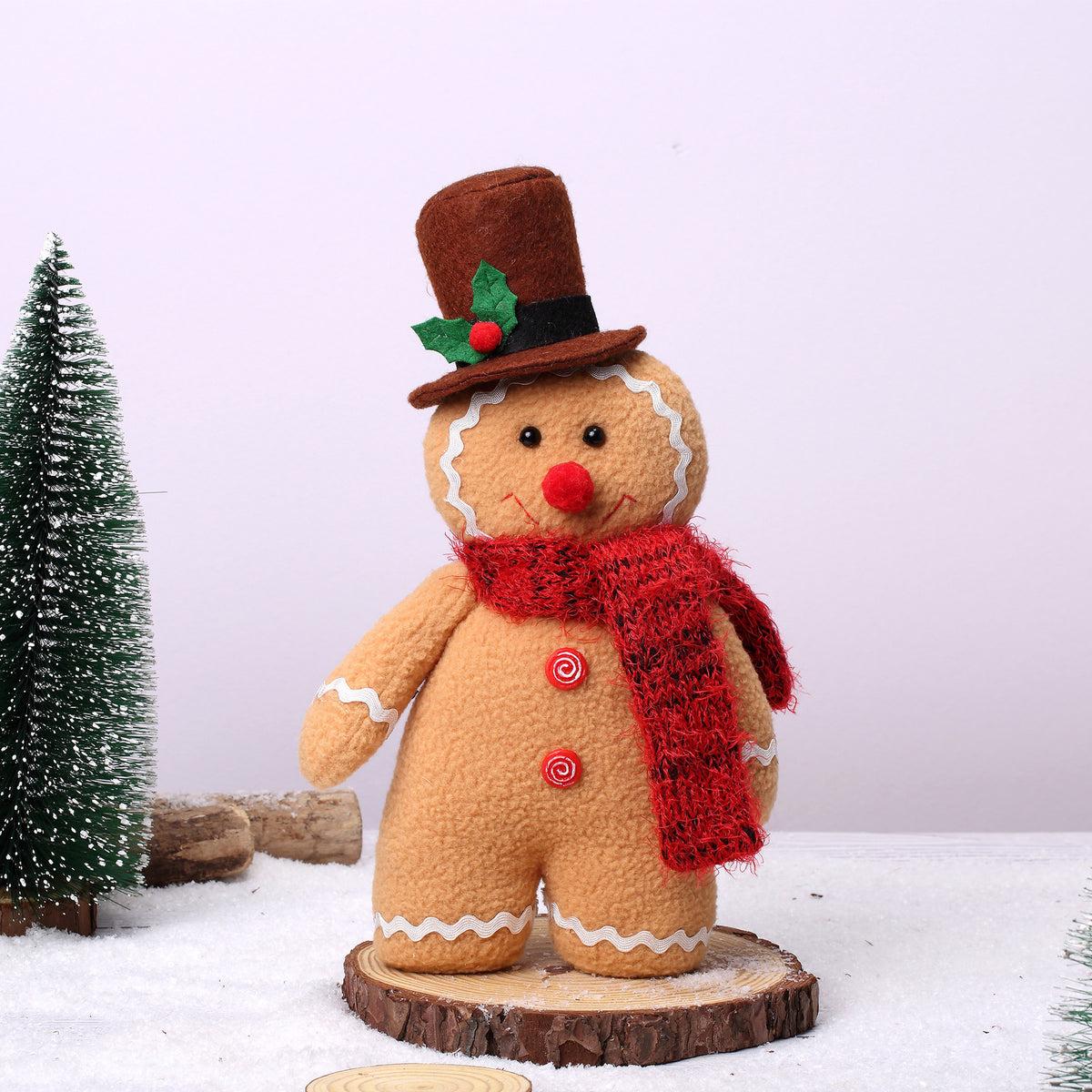 Christmas Gingerbread Man Doll for Holiday Decor - Men & Women Variants