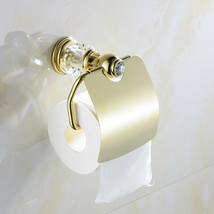 Gold & Chrome Toilet Paper Towel Holder Bathroom Wall Mount Copper Finish