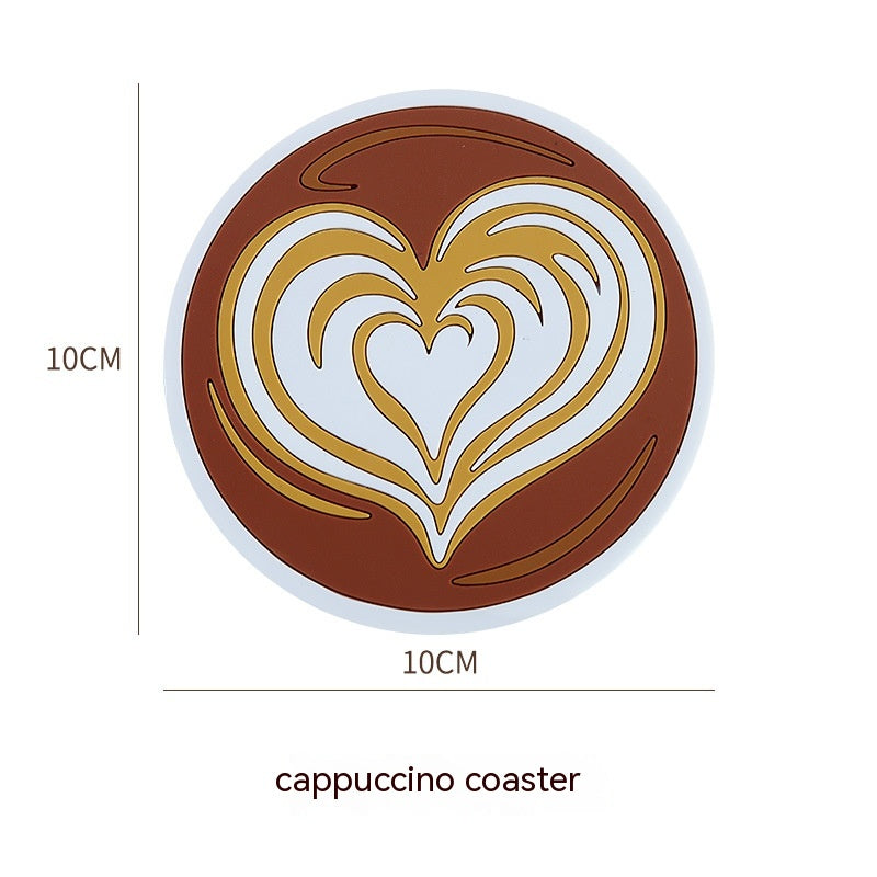Anti-Scald Round Coffee Cup Mat - Thickened PVC Drink Coaster Set