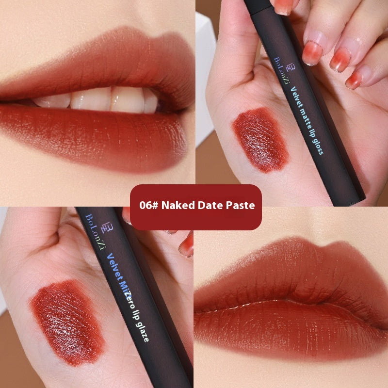 Long Lasting Matte Lip Lacquer - Velvet Finish, 2g, Multiple Colors