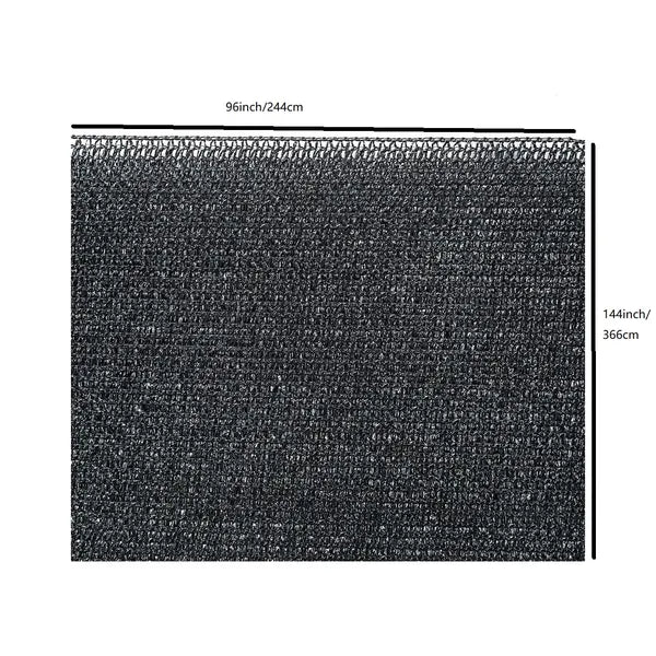 Black Shade Cloth - UV Resistant Mesh Fabric 8ft x 12ft
