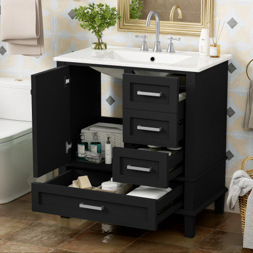 30" Bathroom Vanity Set with Sink Combo and Soft Closing Door