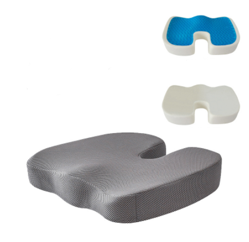 Office Memory Foam Gel Seat Cushion Breathable Cover