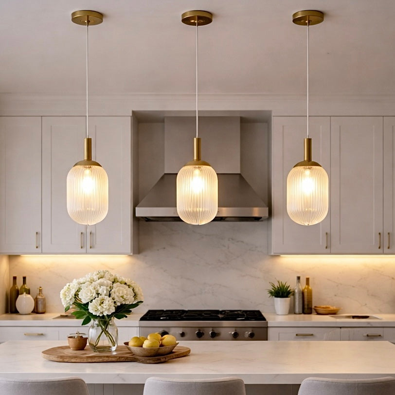Modern Style Pendant Lamp - Bronze And Clear 110-120V Bedside Bedroom