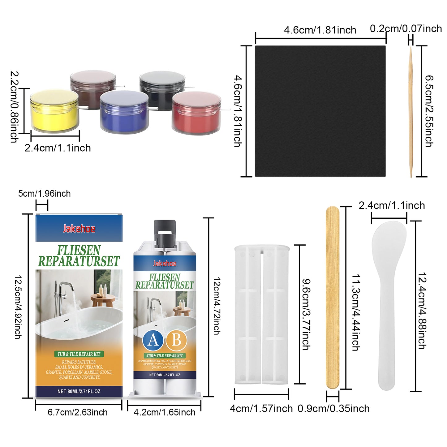 Ceramic Tile Repair Kit - Seamless Bonding for Bathroom & Kitchen Surfaces