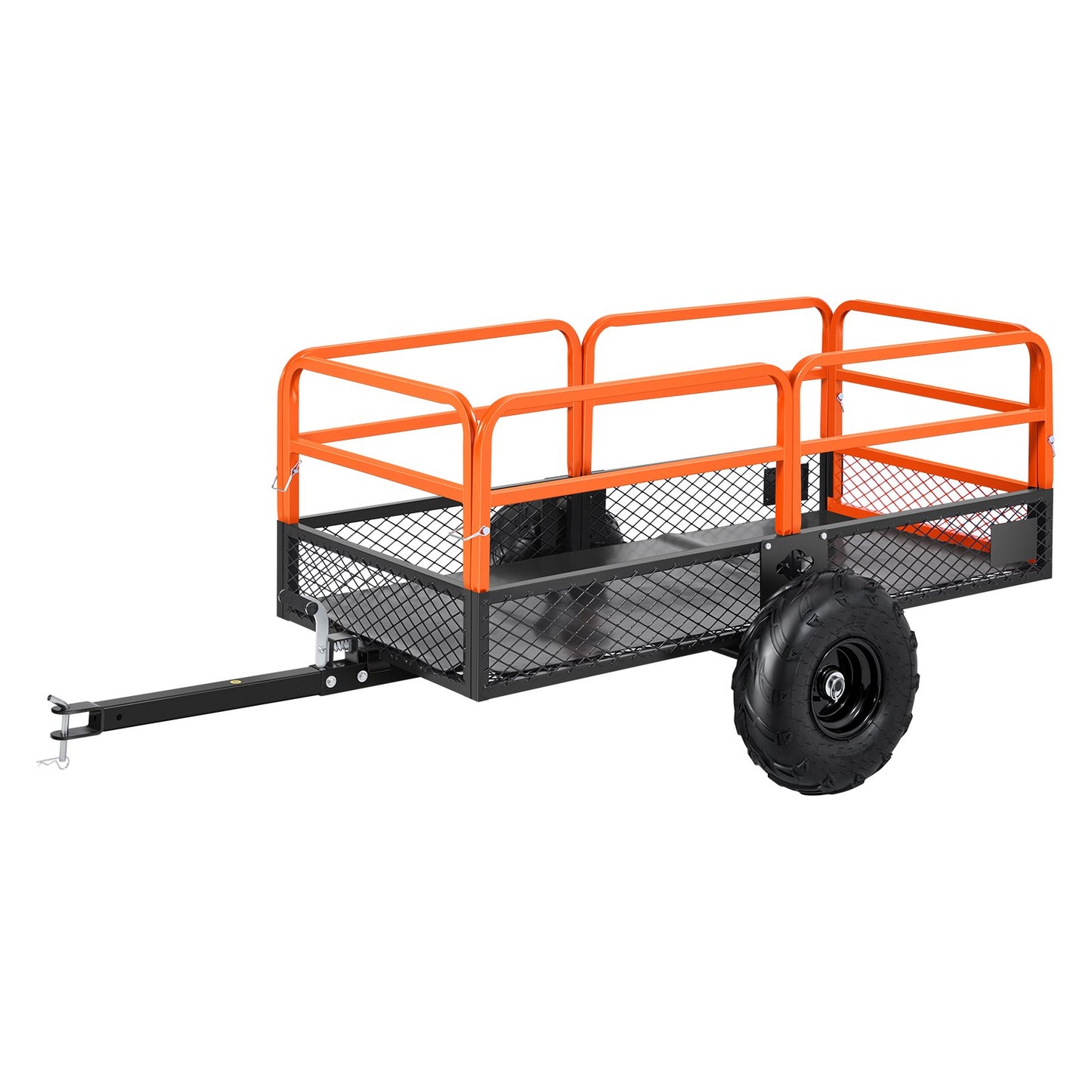 Dump Trailer 1600 Lbs Capacity 22 Cu. Ft Steel Garden Yard Trailer Black