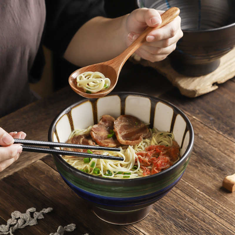 Large Ceramic Soup Bowl with Rain-Hat Shaped Design - Kitchen Dinnerware