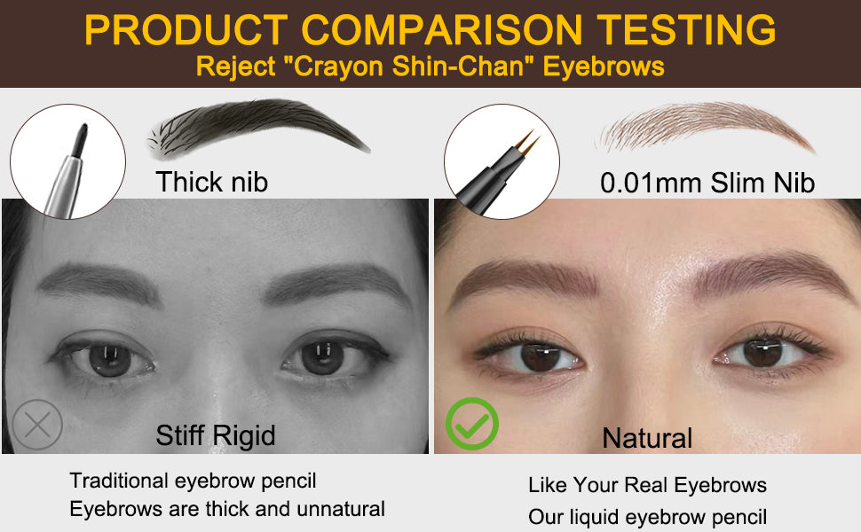 2-in-1 Dual-Ended Microblading Eyebrow Pen - Waterproof Liquid Brow Tint