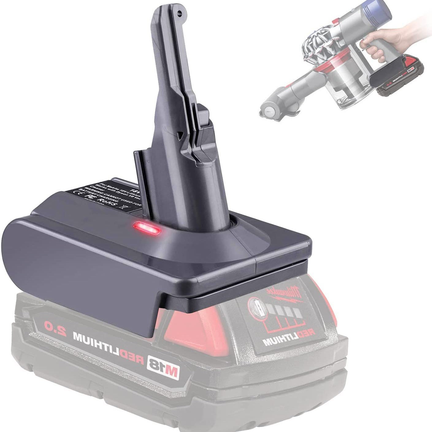 Battery Adapter for Dyson Vacuum Cleaners - Tool Battery Conversion