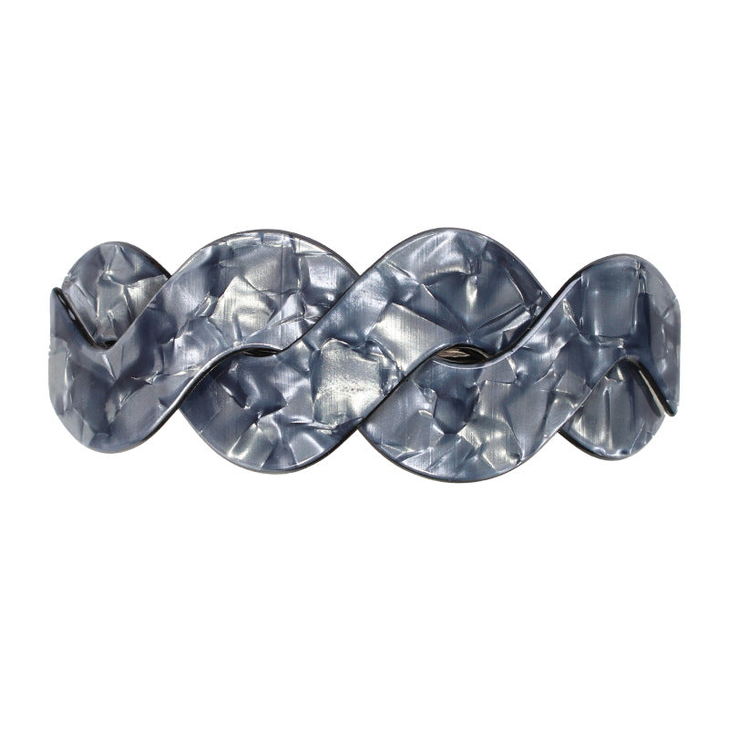 Women's Acrylic Bow Hairpin - Retro Geometric Design
