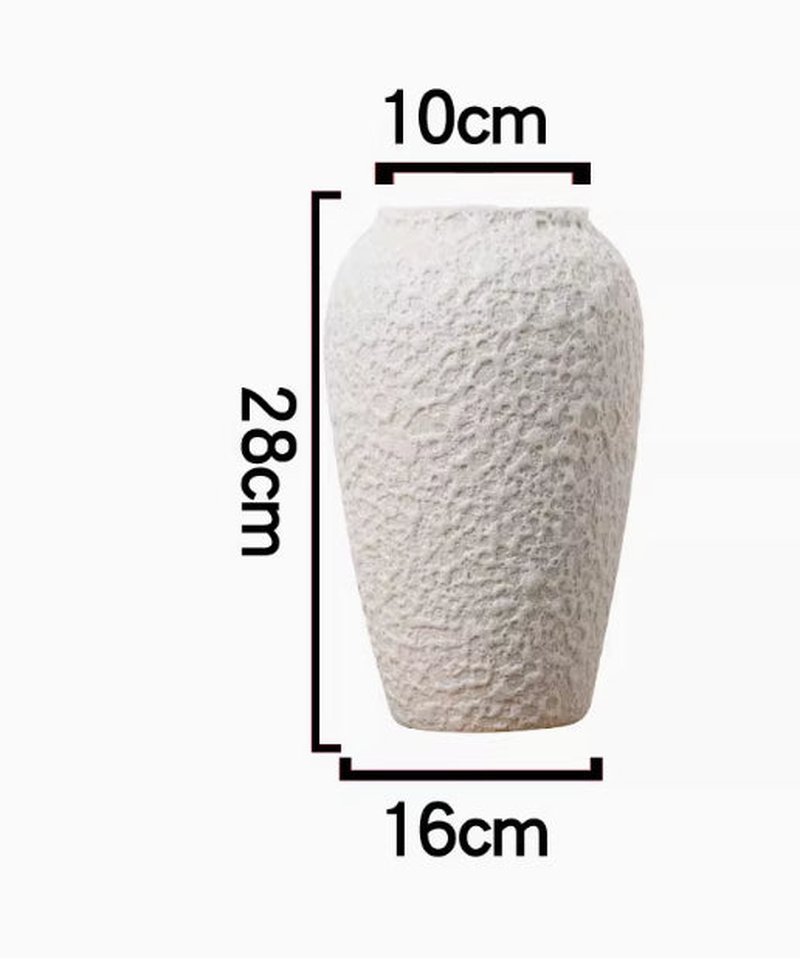 White Ceramic Vase for Desktop Flower Arrangements - Multiple Sizes & Styles